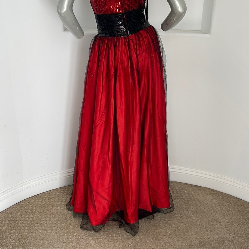 Amelia Couture Strapless Mesh /Sequined Dress - Picture 8 of 13